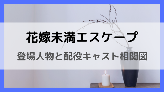 花嫁未満エスケープ登場人物と配役 ドラマのキャスト出演者一覧と相関図も